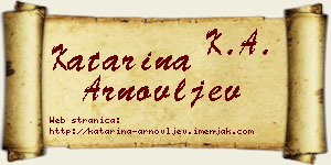Katarina Arnovljev vizit kartica